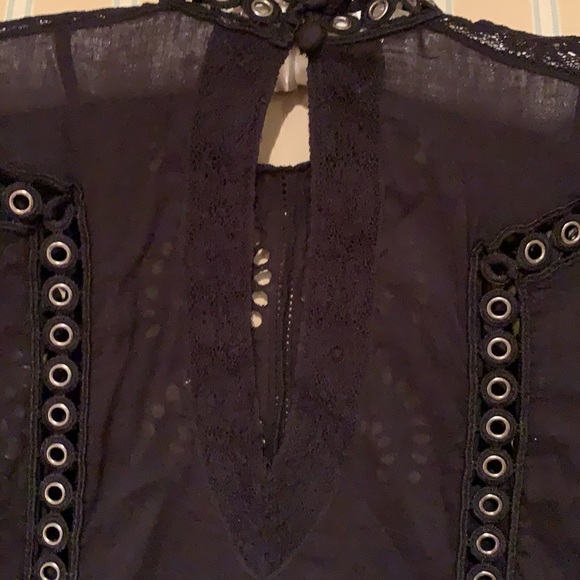 FREE PEOPLE BLACK ALL EYES ON YOU MINI DRESS XS - Picture 15 of 16